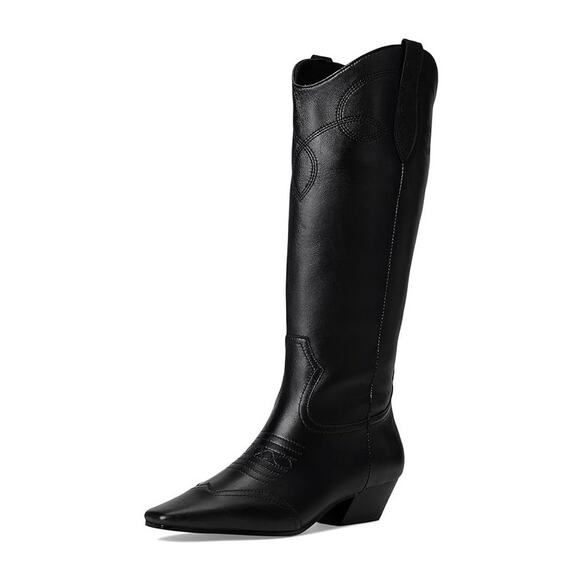 Steve Madden Womens Dollie Knee High Boots US 9 M Black Leather NWOB - Picture 1 of 12